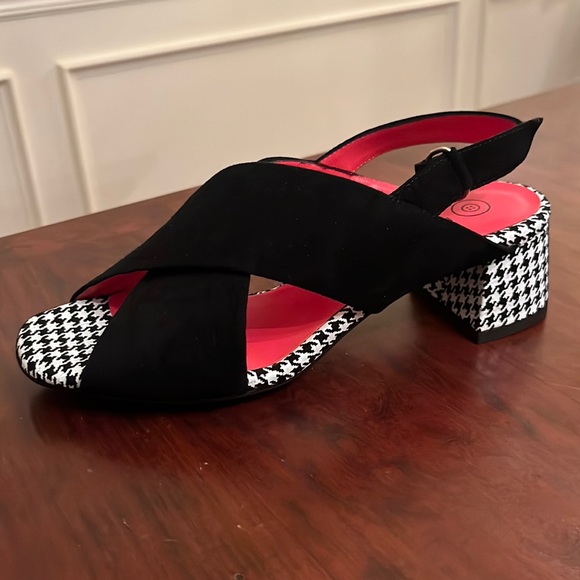 NWB Pas De Rouge Women's Fleur 2824 In Black Suede/Embossed Leather Size 37 - Picture 3 of 12